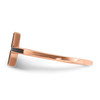 Lex & Lu Sterling Silver Rose Gold-plated Antiqued Sideways Cross Ring- 4 - Lex & Lu