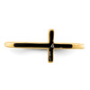 Lex & Lu Sterling Silver Yellow Gold-plated Antiqued Sideways Cross Ring- 5 - Lex & Lu