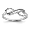 Lex & Lu Sterling Silver Overlap Infinity Ring - Lex & Lu