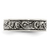 Lex & Lu Sterling Silver Polished and Antiqued Filigree Women's Ring- 5 - Lex & Lu