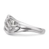 Lex & Lu Sterling Silver w/Rhodium Polished Infinity Ring- 3 - Lex & Lu