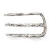 Lex & Lu Sterling Silver Polished Twisted Center Adjustable Cuff Ring- 3 - Lex & Lu