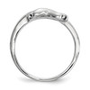 Lex & Lu Sterling Silver w/Rhodium Knot Ring- 2 - Lex & Lu