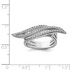 Lex & Lu Sterling Silver w/Rhodium CZ Ring LAL125362- 5 - Lex & Lu