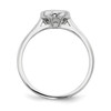 Lex & Lu Sterling Silver w/Rhodium CZ 3-Ring Set- 7 - Lex & Lu