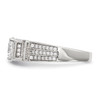 Lex & Lu Sterling Silver CZ Tiered Pave Ring- 3 - Lex & Lu