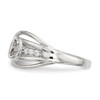 Lex & Lu Sterling Silver w/Rhodium CZ Infinity Ring- 3 - Lex & Lu