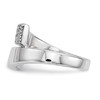 Lex & Lu Sterling Silver w/Rhodium Polished w/CZ Ring LAL125400- 3 - Lex & Lu