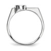 Lex & Lu Sterling Silver w/Rhodium Round CZ Ring- 2 - Lex & Lu