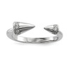 Lex & Lu Sterling Silver w/Rhodium CZ Spike Ring - Lex & Lu