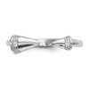 Lex & Lu Sterling Silver w/Rhodium CZ Spike Ring- 4 - Lex & Lu