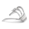 Lex & Lu Sterling Silver w/Rhodium CZ Ring LAL125423- 3 - Lex & Lu