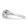 Lex & Lu Sterling Silver w/Rhodium CZ Snake Ring- 3 - Lex & Lu