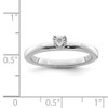 Lex & Lu Sterling Silver Polished .01ct. Diamond Heart Shape Ring- 5 - Lex & Lu