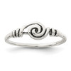 Lex & Lu Sterling Silver Antiqued Swirl Ring - Lex & Lu