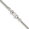 Lex & Lu Sterling Silver 1.75mm Round Spiga Chain Necklace- 3 - Lex & Lu