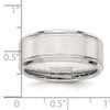 Lex & Lu Sterling Silver 8mm Brushed Fancy Band Ring LAL125565- 5 - Lex & Lu