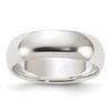 Lex & Lu Sterling Silver 6mm Half-Round Band Ring - Lex & Lu