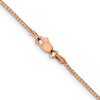 Lex & Lu 14k Rose Gold 1.10mm Box Link Chain Bracelet or Necklace- 4 - Lex & Lu