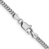 Lex & Lu 14k White Gold 2.3mm Franco Chain Bracelet or Necklace- 4 - Lex & Lu