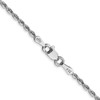 Lex & Lu 14k White Gold 1.84mm D/C Quadruple Rope Chain Bracelet or Necklace- 4 - Lex & Lu