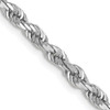 Lex & Lu 14k White Gold 3.35mm D/C Quadruple Rope Chain Bracelet or Necklace - Lex & Lu