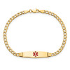 Lex & Lu 14k Yellow Gold Medical Soft D/S ID Bracelet LAL125679- 4 - Lex & Lu