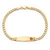 Lex & Lu 14k Yellow Gold Medical Soft D/S ID Bracelet LAL125681- 4 - Lex & Lu