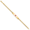 Lex & Lu 14k Yellow Gold Medical Soft D/S Curb Link 6.75mm Id Bracelet LAL125707- 2 - Lex & Lu