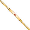 Lex & Lu 14k Yellow Gold Medical Curb Link ID Bracelet LAL125720 - Lex & Lu