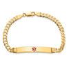 Lex & Lu 14k Yellow Gold Medical Curb Link ID Bracelet LAL125720- 4 - Lex & Lu