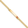 Lex & Lu 14k Yellow Gold Medical Curb Link ID Bracelet LAL125722 - Lex & Lu