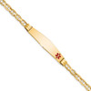 Lex & Lu 14k Yellow Gold Medical Soft D/S Anchor Link ID Bracelet LAL125729 - Lex & Lu