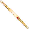 Lex & Lu 14k Yellow Gold Medical Curb Link ID Bracelet LAL125750 - Lex & Lu