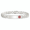 Lex & Lu Sterling Silver Polished Medical Curb Link ID Bracelet LAL125825- 3 - Lex & Lu