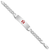 Lex & Lu Sterling Silver Medical ID Curb Link Bracelet LAL125881- 2 - Lex & Lu