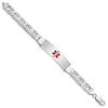 Lex & Lu Sterling Silver Medical ID Anchor Link Bracelet LAL125882- 2 - Lex & Lu