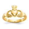 Lex & Lu 10k Yellow Gold Polished Claddagh Ring Size 6.5 - Lex & Lu