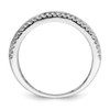 Lex & Lu 10K Tiara Collection White Gold Polished CZ Ring LAL125911 - 2 - Lex & Lu