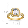 Lex & Lu 10k Yellow Gold Tiara Collection Polished CZ Ring Size 7 LAL125912 - 5 - Lex & Lu