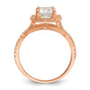 Lex & Lu 10K Tiara Collection Rose Gold Polished CZ Ring Size 7 LAL125913 - 2 - Lex & Lu