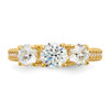 Lex & Lu 10k Yellow Gold Tiara Collection Polished CZ Ring Size 7 LAL125918 - 4 - Lex & Lu