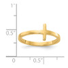 Lex & Lu 14k Yellow Gold Sideways Cross Ring Size 7 - 5 - Lex & Lu