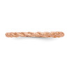 Lex & Lu 14k Rose Gold Polished Twisted Rope Ring Size 7.5 - 3 - Lex & Lu