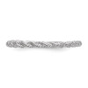 Lex & Lu 14k White Gold Polished Twisted Rope Ring Size 7.5 - 3 - Lex & Lu