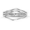 Lex & Lu 14k White Gold Polished 4-Bar Ring Size 7 - 3 - Lex & Lu