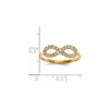 Lex & Lu 14k Yellow Gold CZ Infinity Symbol Ring Size 7 - 3 - Lex & Lu