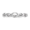 Lex & Lu 14k White Gold Polished Twisted Loops Ring Size 7 - 3 - Lex & Lu