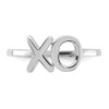 Lex & Lu 14k White Gold Polished X-O Ring Size 7 - 4 - Lex & Lu