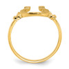 Lex & Lu 14k Yellow Gold Polished Horseshoe Ring Size 7 - 2 - Lex & Lu